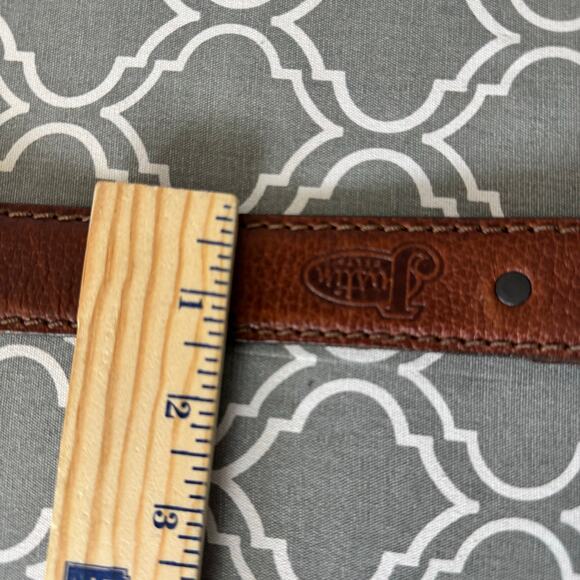 Justin Leather Belt Mens 36 Top Grain Cowhide Brown Western Excellent Condition - Picture 9 of 10
